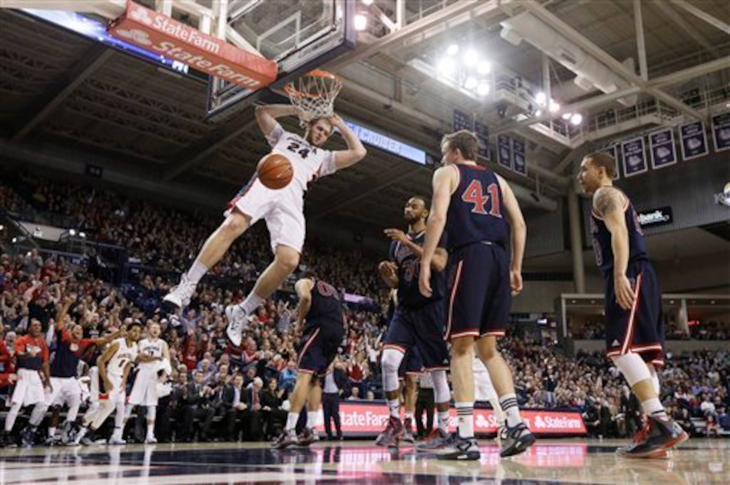 Gonzaga usually dunks on all comers in the West Coast Conference.
