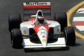 Gerhard Berger at the 1992 Mexican Grand Prix.
