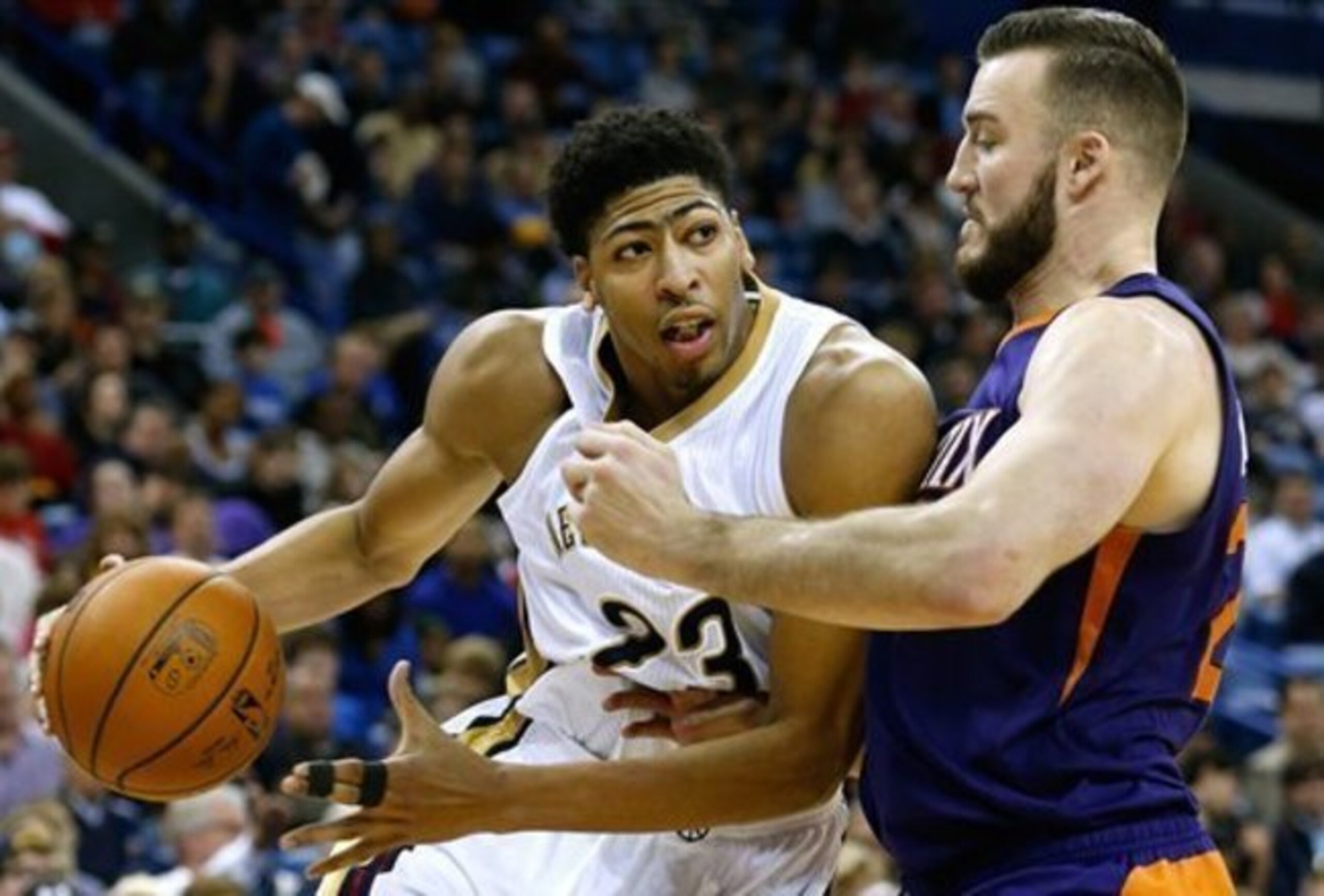 While Anthony Davis' game continues to evolve, his brow remains unaltered.