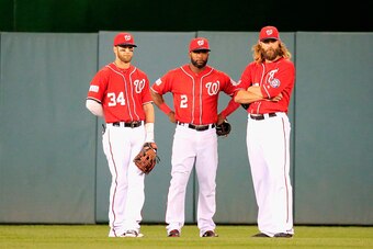Bryce Harper, Denard Span and Jayson Werth make up the Nationals' outfield again in 2015.