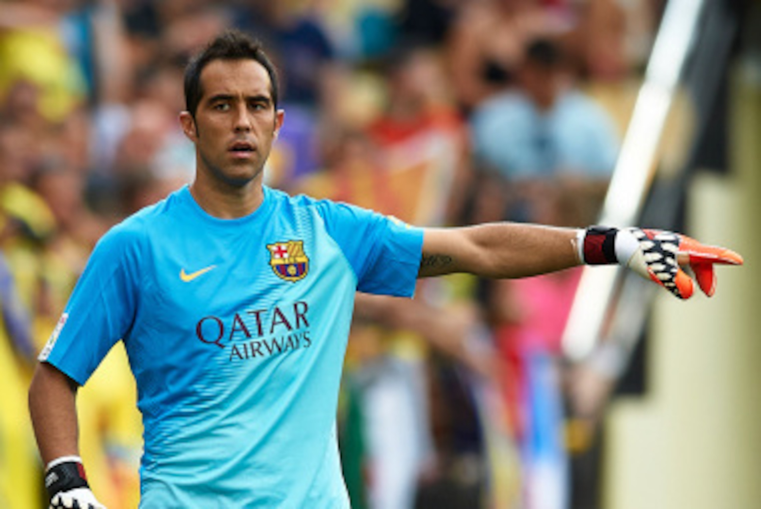 Claudio Bravo continues to provide excellent cover between the posts.