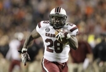 South Carolina's Mike Davis did not have eye-popping numbers last season, but he has the ability to develop into an impact runner in the NFL.