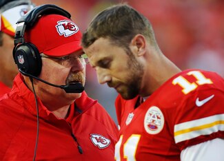 Chiefs head coach Andy Reid and QB Alex Smith