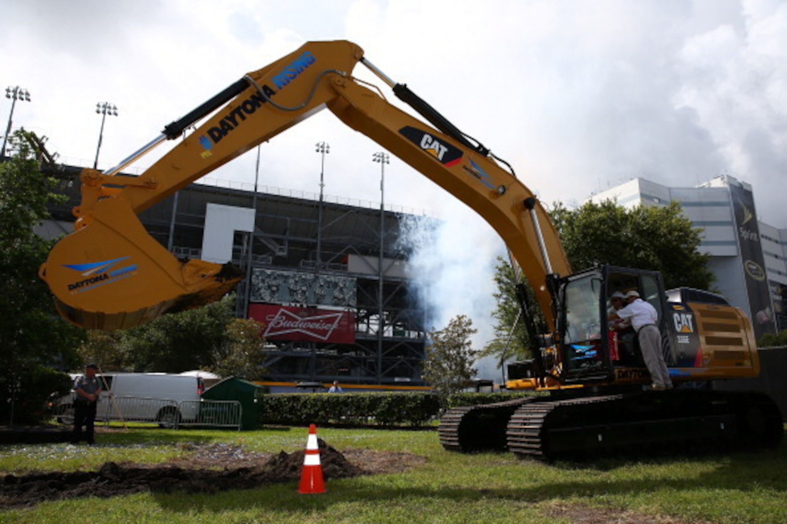 Daytona Rising, the reconstruction of Daytona International Speedway, began last July and will be completed in February 2016.