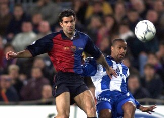 Despite his association with Real Madrid, Luis Figo was still considered a cult hero amongst the Barca fraternity.