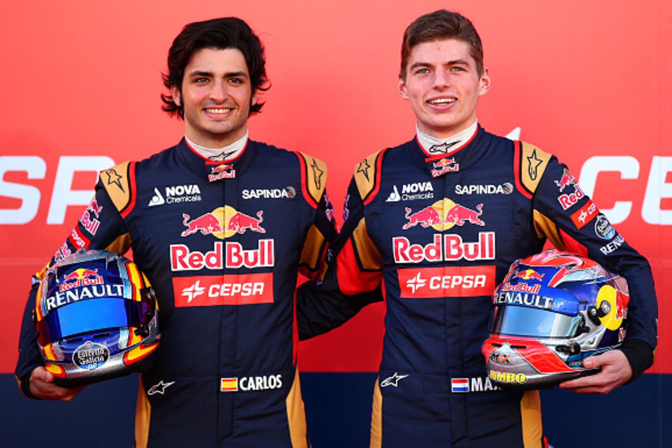 Carlos Sainz (left) and Max Verstappen (right) will both debut for Toro Rosso in Australia.