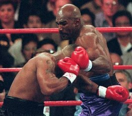 Holyfield defeated Tyson by TKO 11 in 1996.