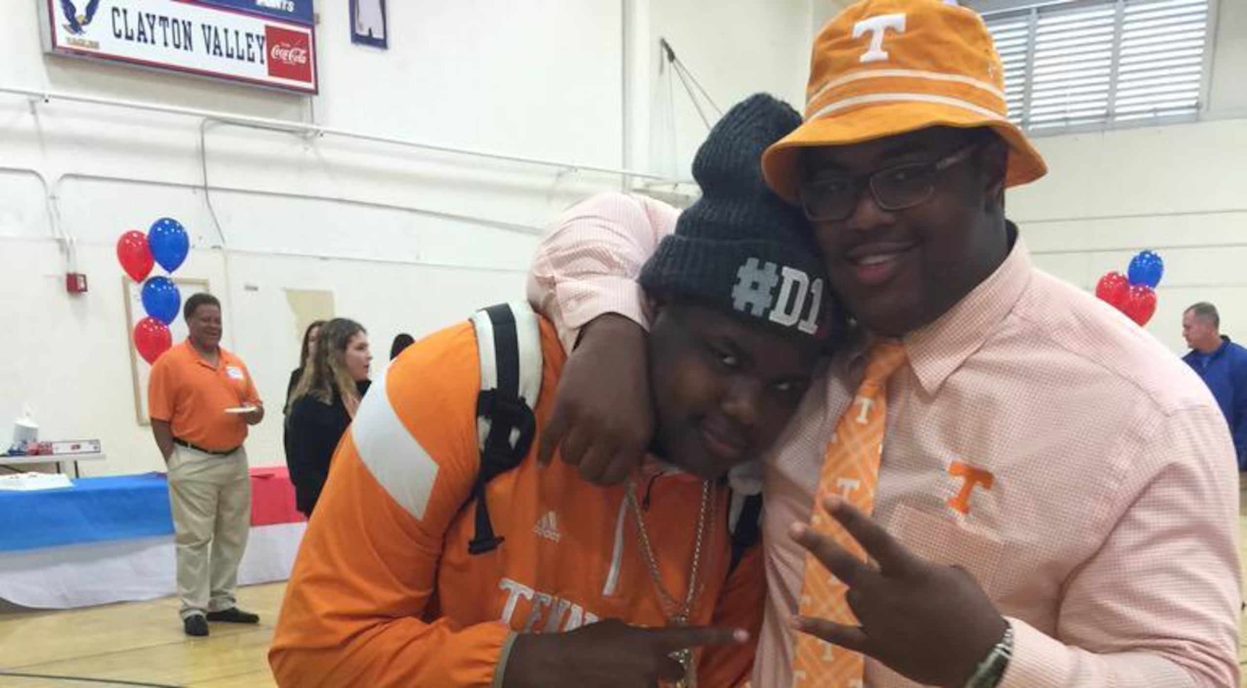 Kahlil McKenzie (left) cheesing with his "baby" brother.
