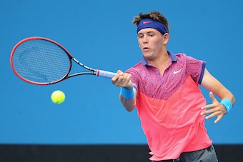 Jared Donaldson during qualifying rounds at 2015 Australian Open.