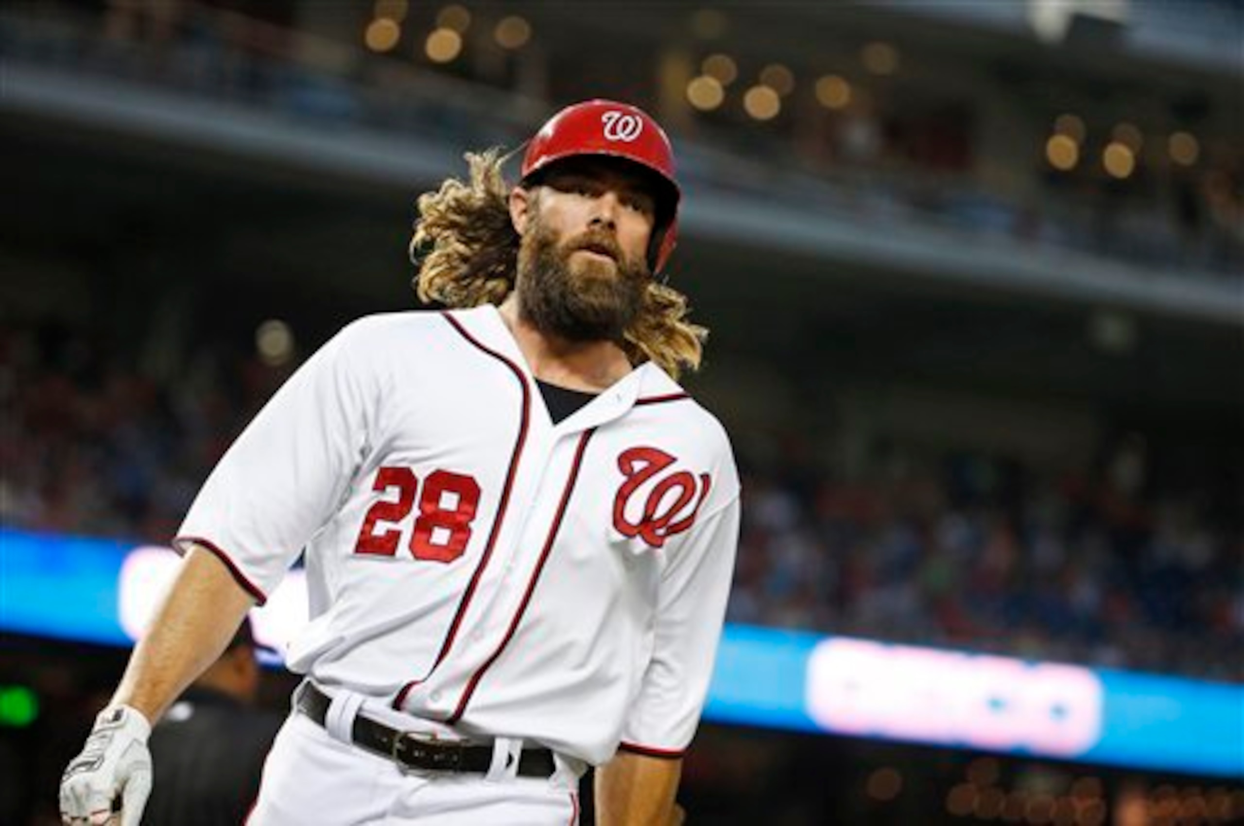 Jayson Werth's status for Opening Day is in question following a January shoulder surgery.