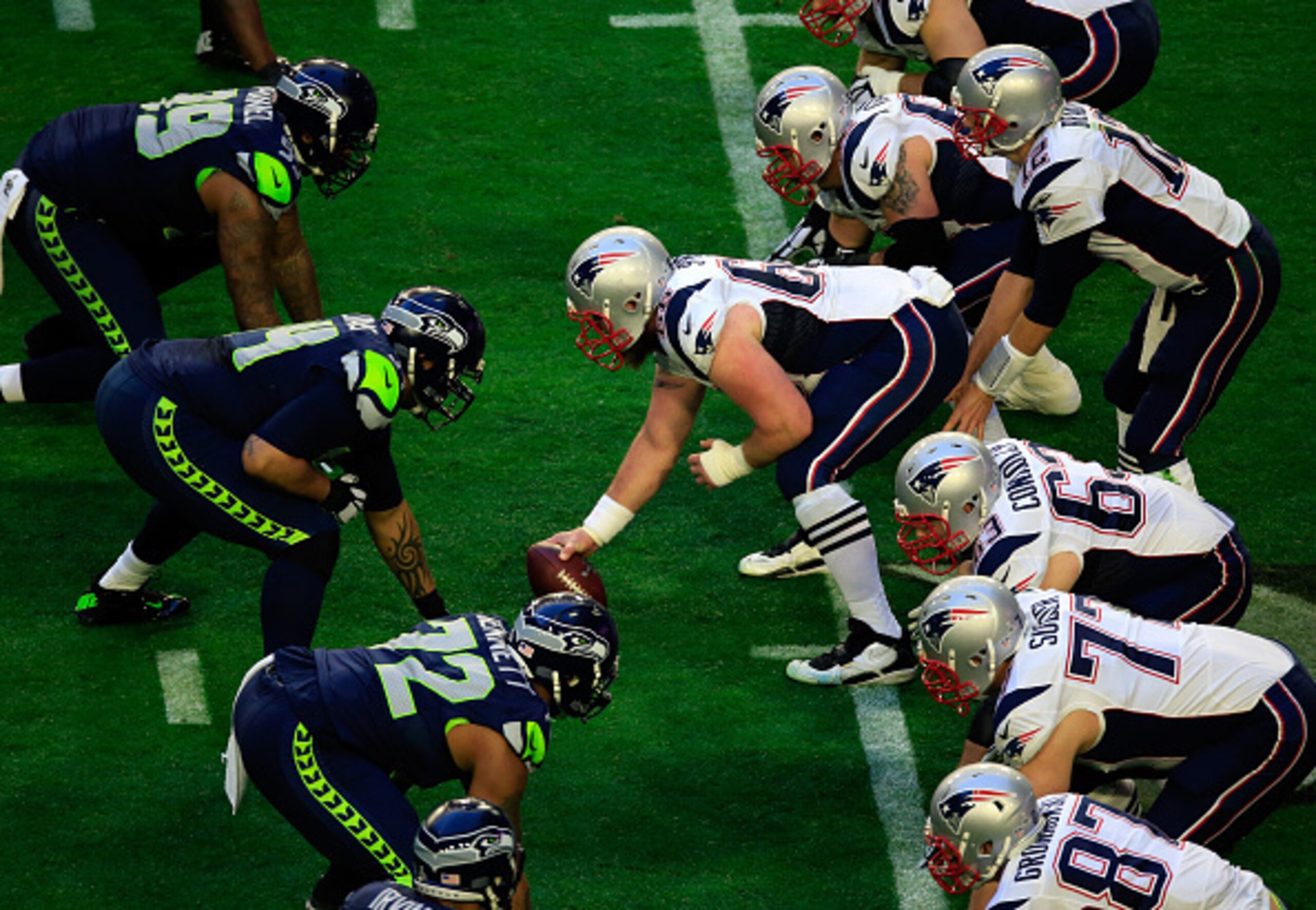 The Patriots O-line limited Seattle's vaunted pass rush to just one sack.