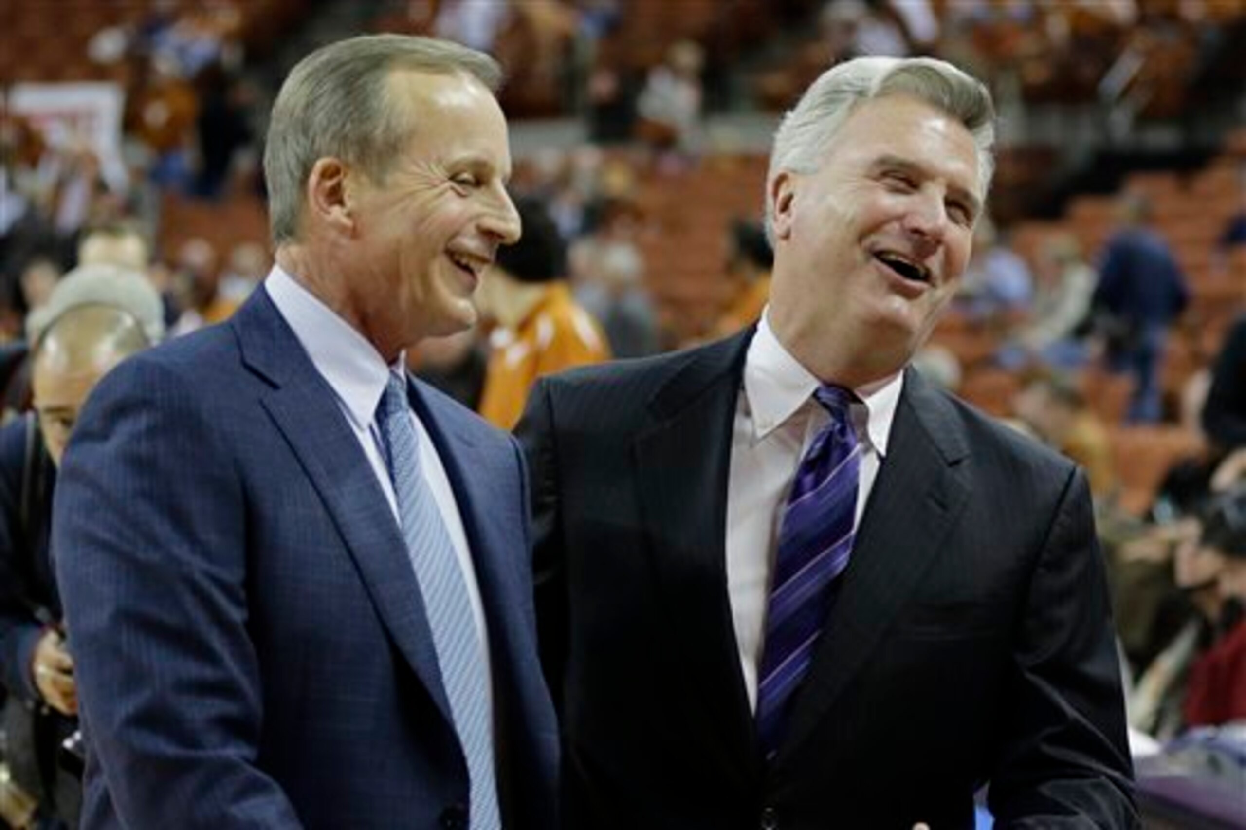 Texas coach Rick Barnes (left) and Kansas State coach Bruce Weber