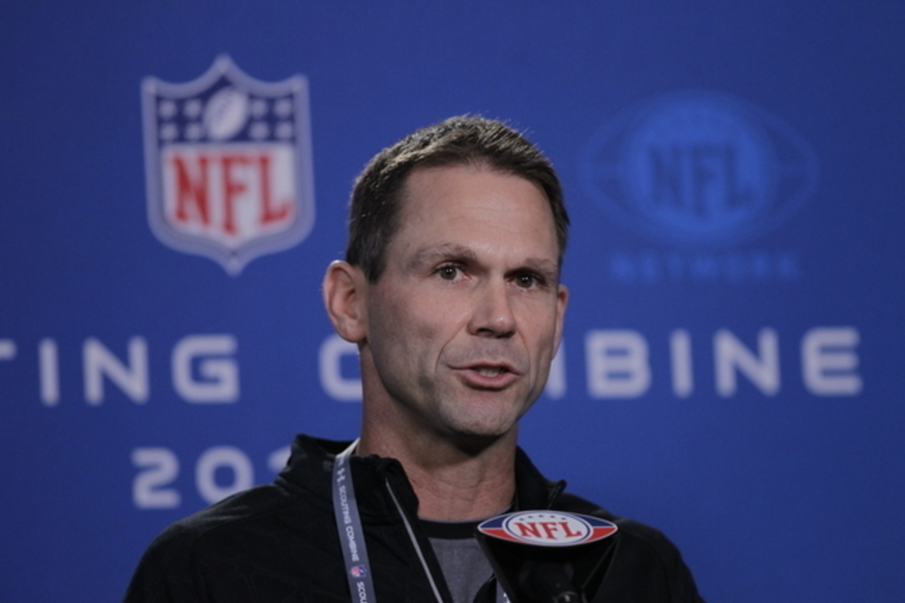 49ers general manager Trent Baalke's 2015 strategy may be revealed to an extent at the scouting combine.