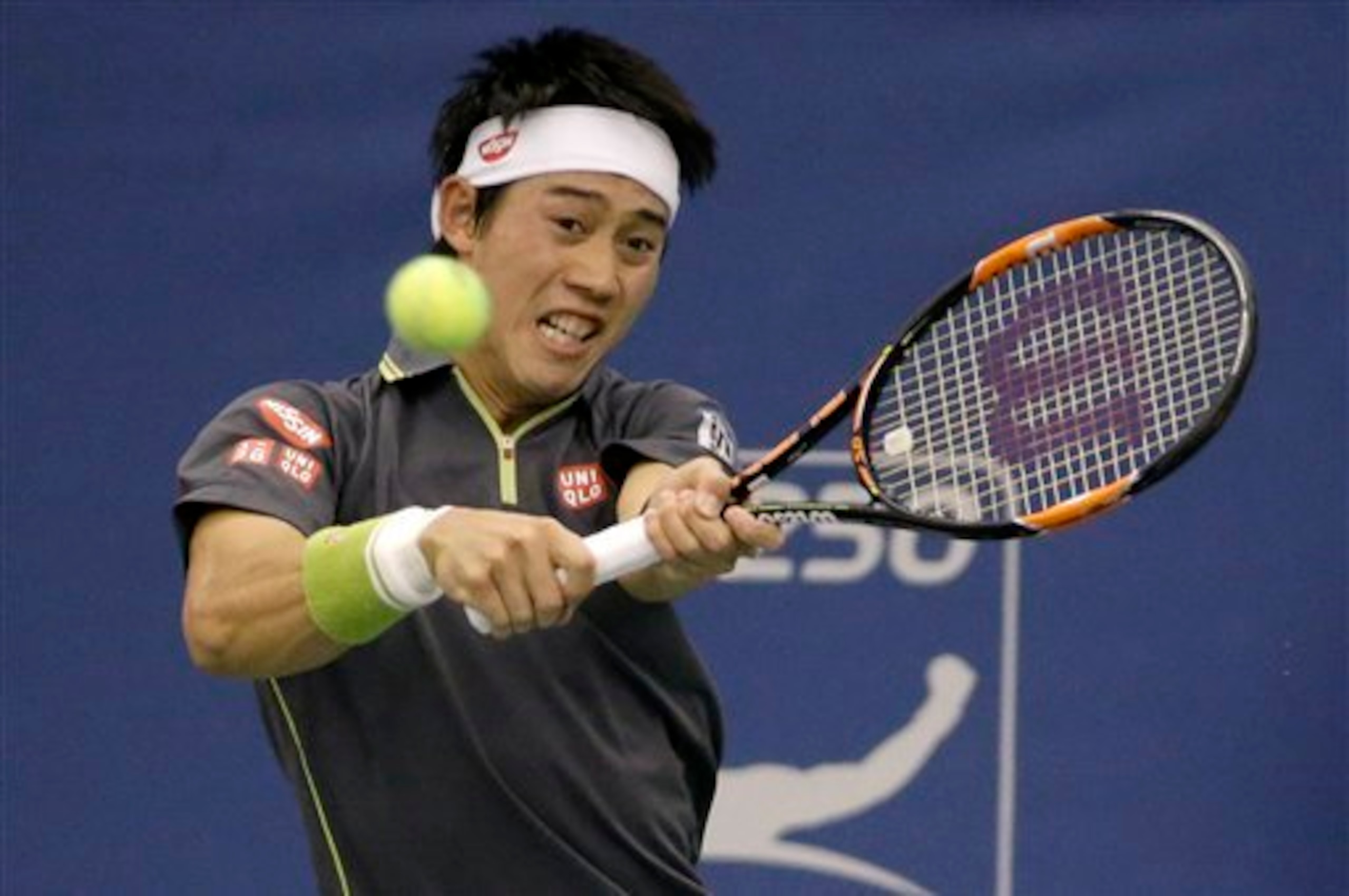 Kei Nishikori during the 2015 Memphis Open.