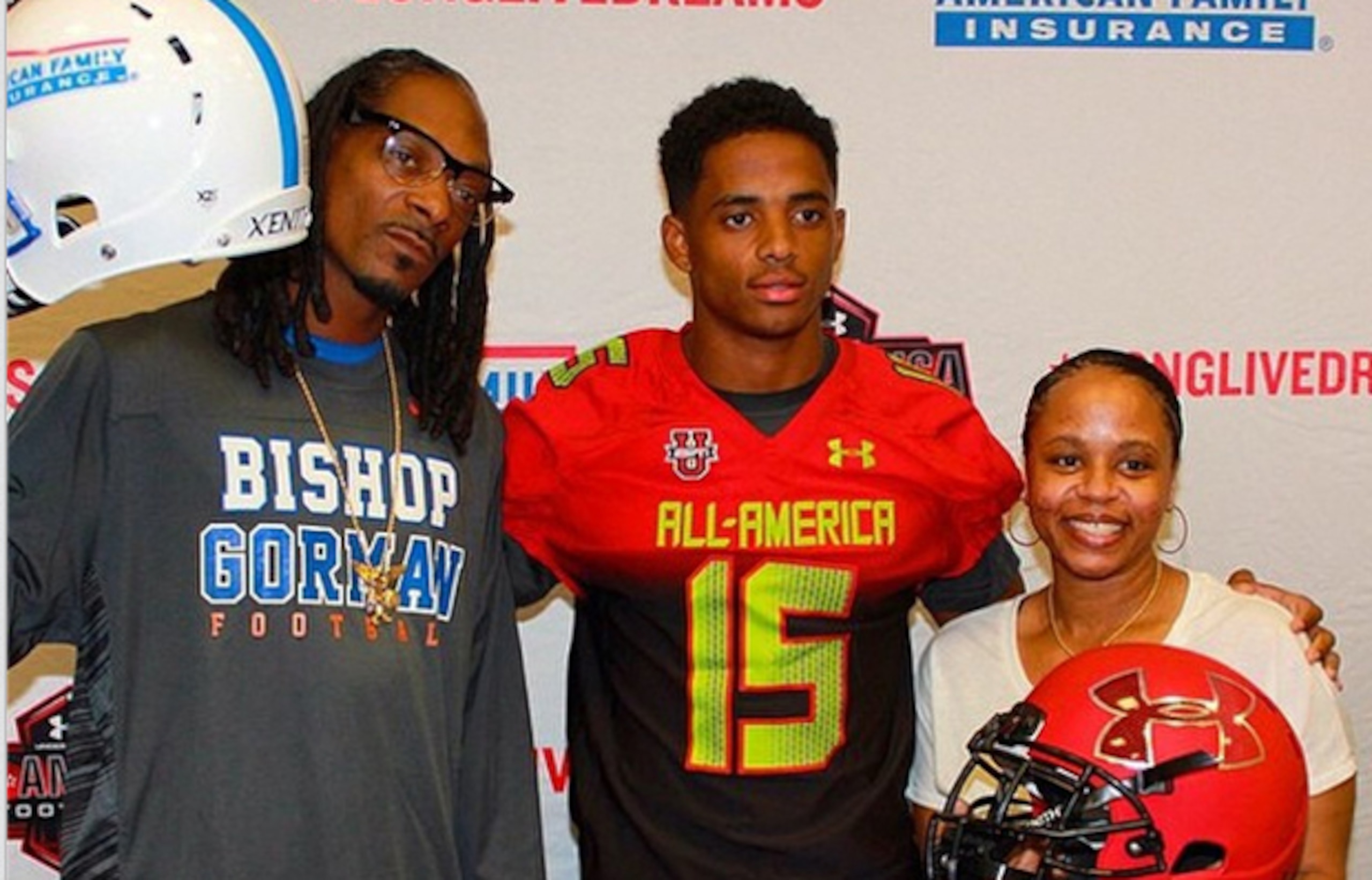 Cordell Broadus and his parents
