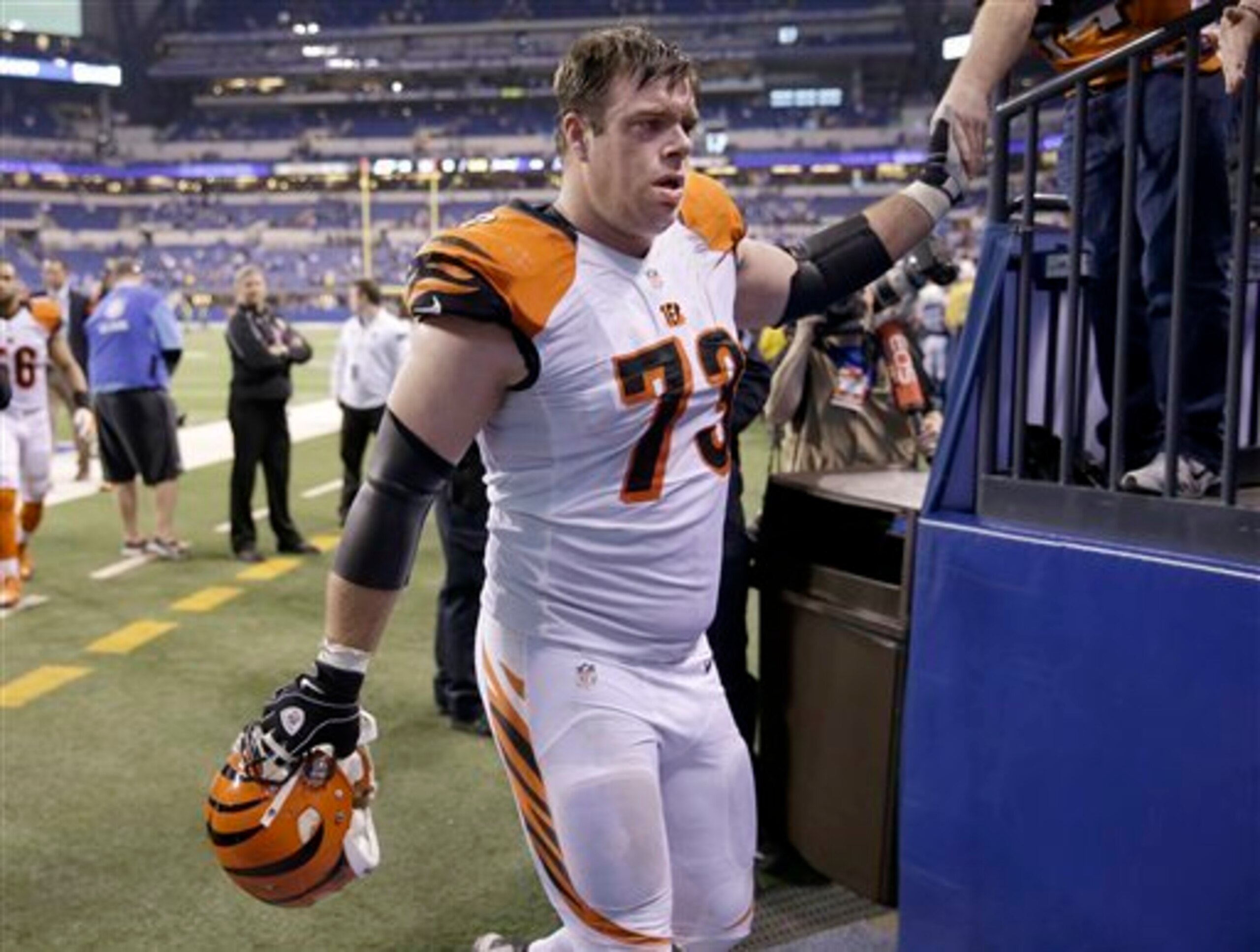 Even after faltering a bit in the playoff matchup versus the Indianapolis Colts, veteran lineman Eric Winston played well overall for the Cincinnati Bengals. Even after faltering a bit in the playoff matchup versus the Indianapolis Colts, veteran lineman Eric Winston played well overall for the Cincinnati Bengals.