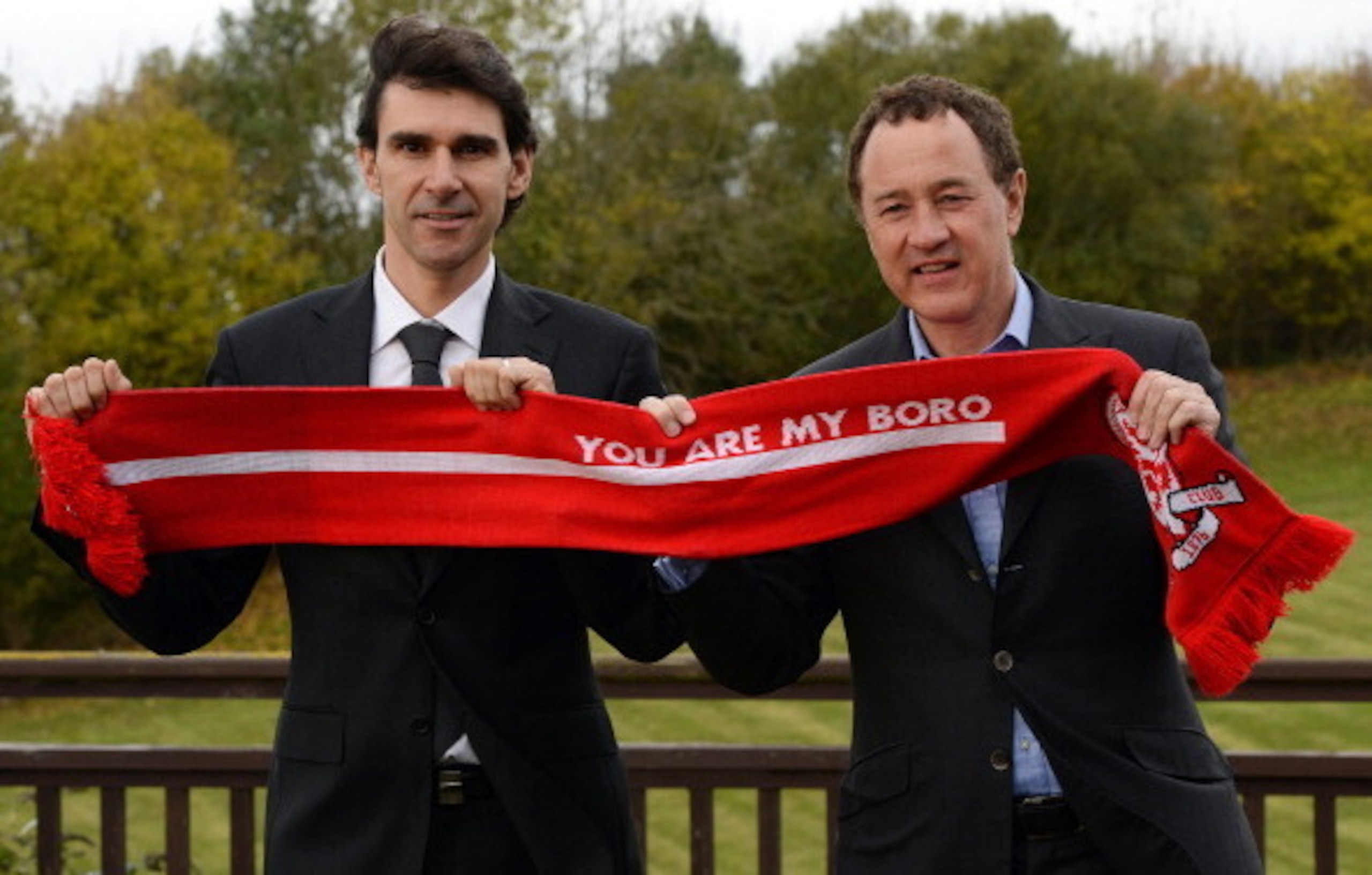 Aitor Karanka (left) and Steve Gibson.