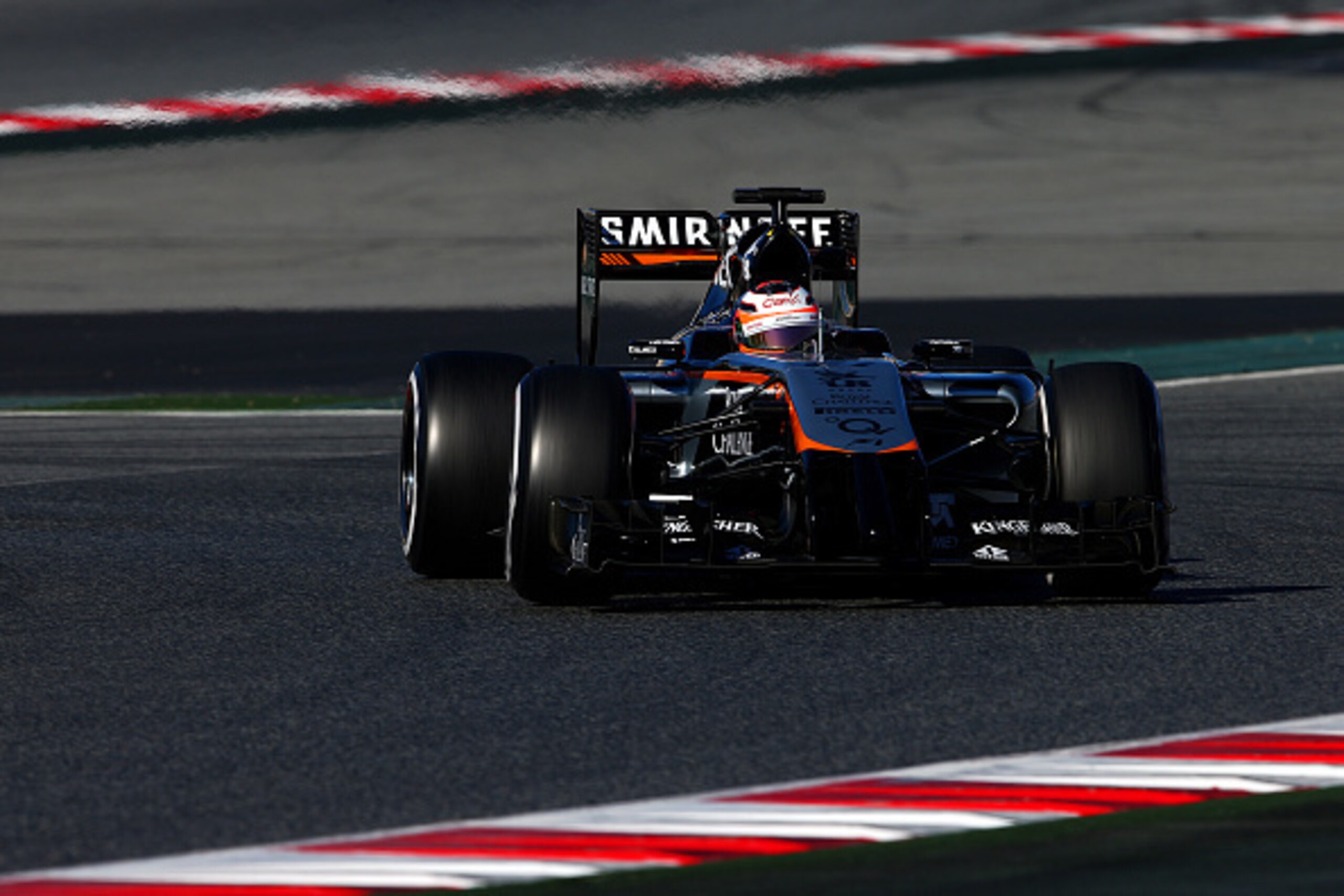 The VJM07 in action at Catalunya.