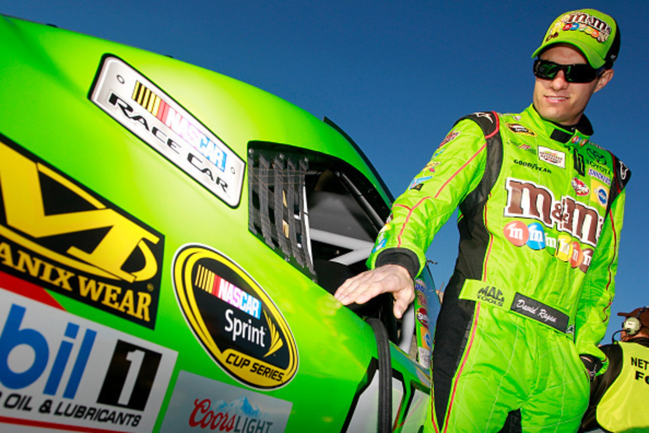 David Ragan checks out his new ride—for now.