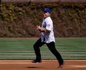 When Bill Murray had the chance to throw out the first pitch at a Cubs game, he most the most of it.