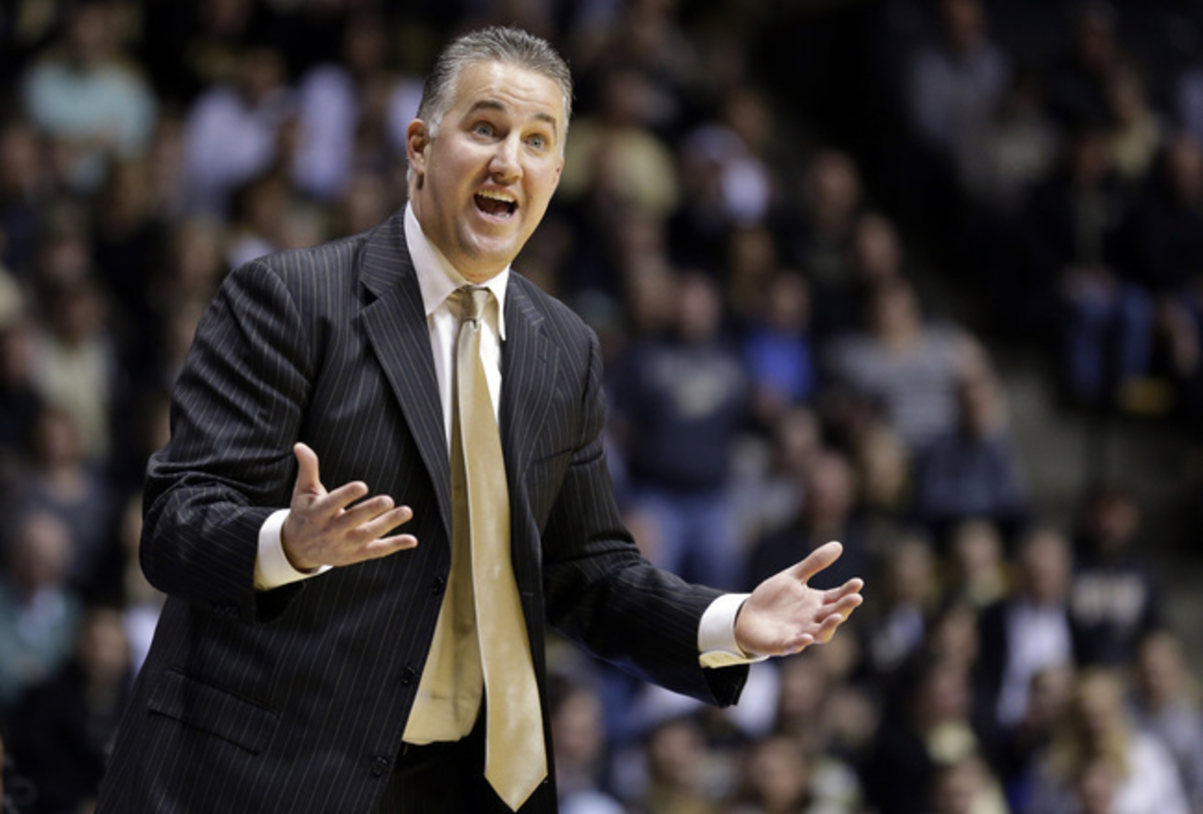 Purdue coach Matt Painter had a NCAA bid in his hands until recent back-to-back Big Ten losses.