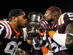 The Hokies celebrating another year of possession of the Commonwealth Cup