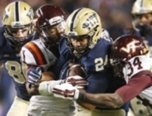 Pitt running back James Conner running through the Hokies in 2014