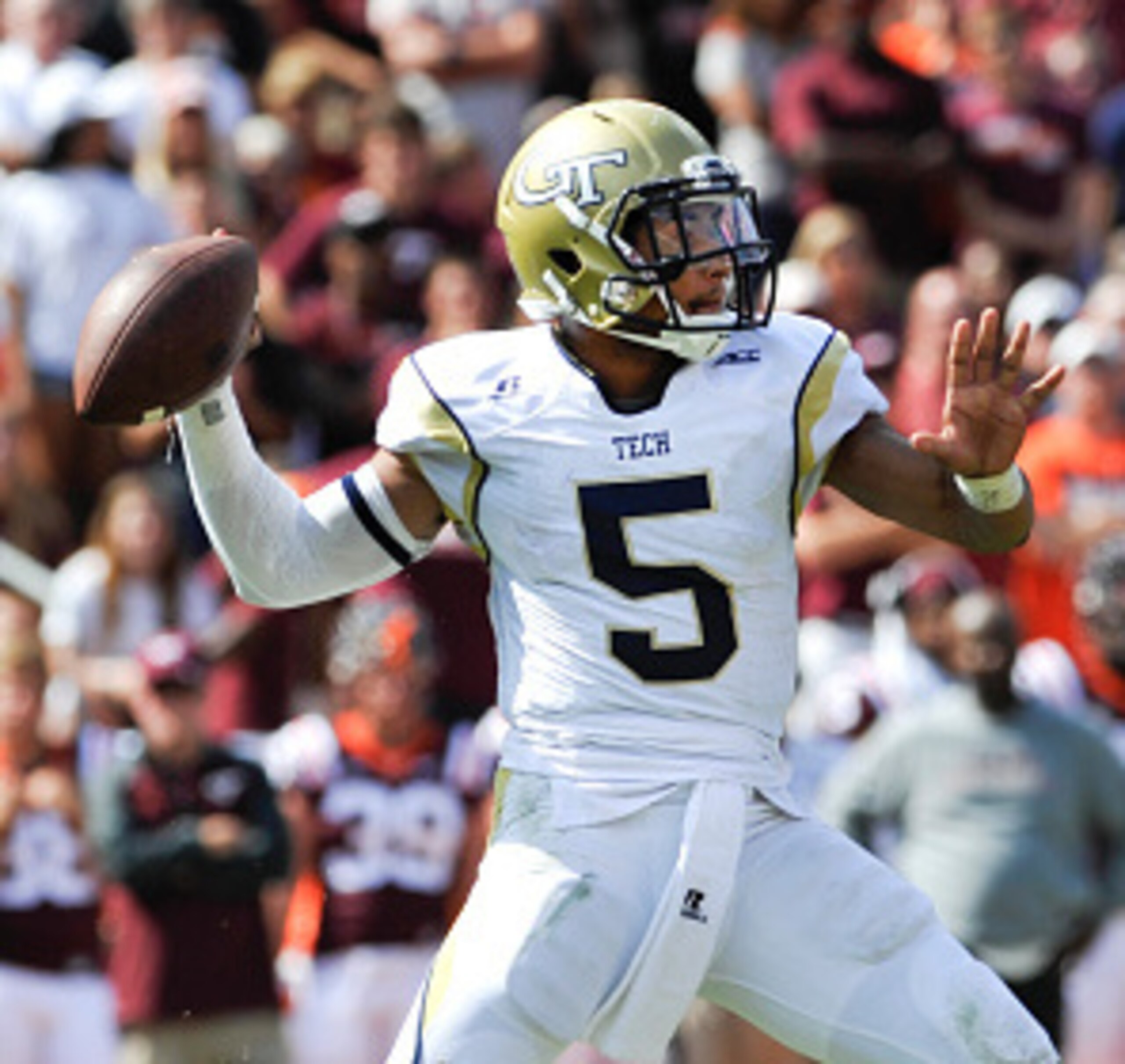 Georgia Tech quarterback Justin Thomas against Virginia Tech last September Georgia Tech quarterback Justin Thomas against Virginia Tech last September