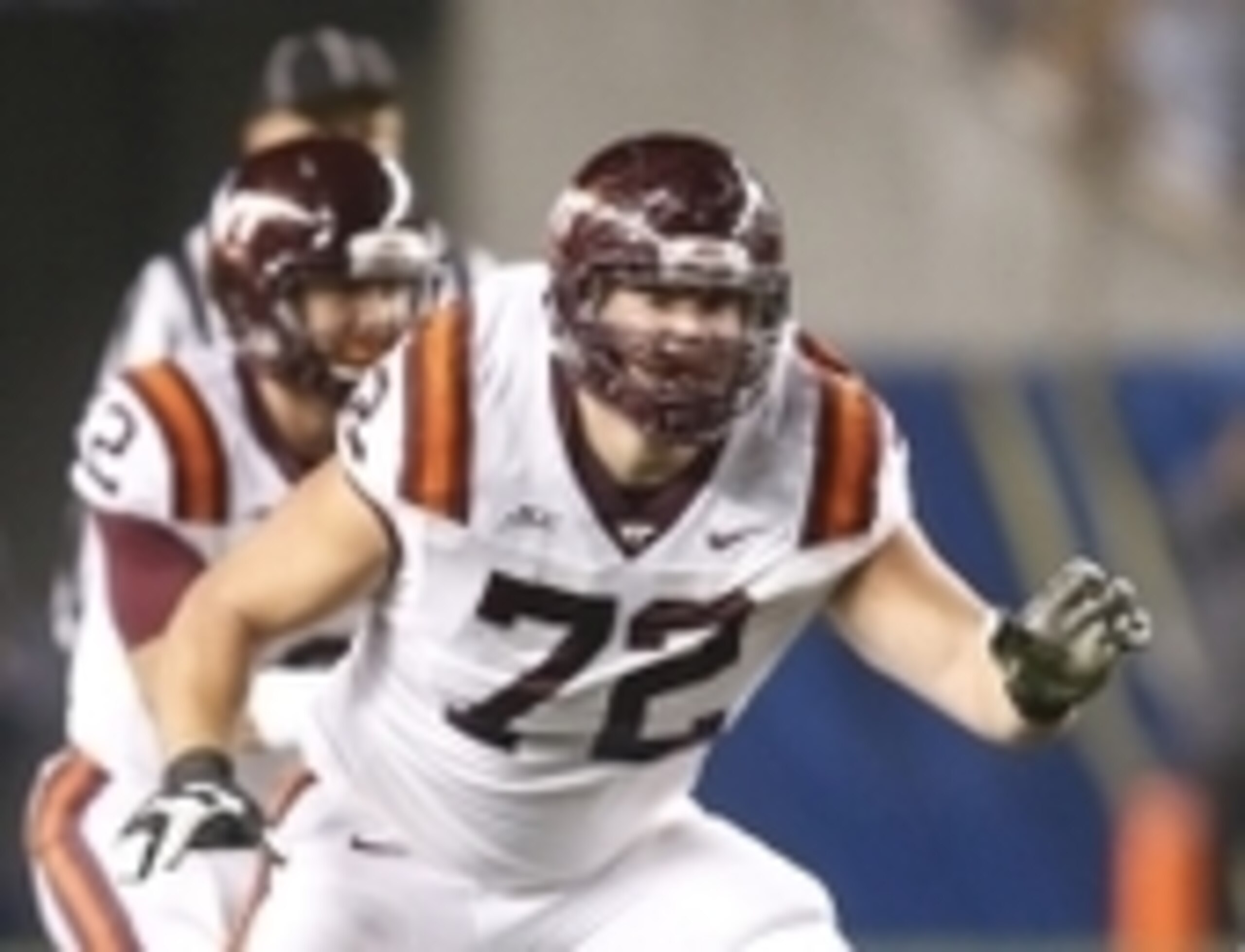 Virginia Tech offensive lineman Augie Conte in 2014