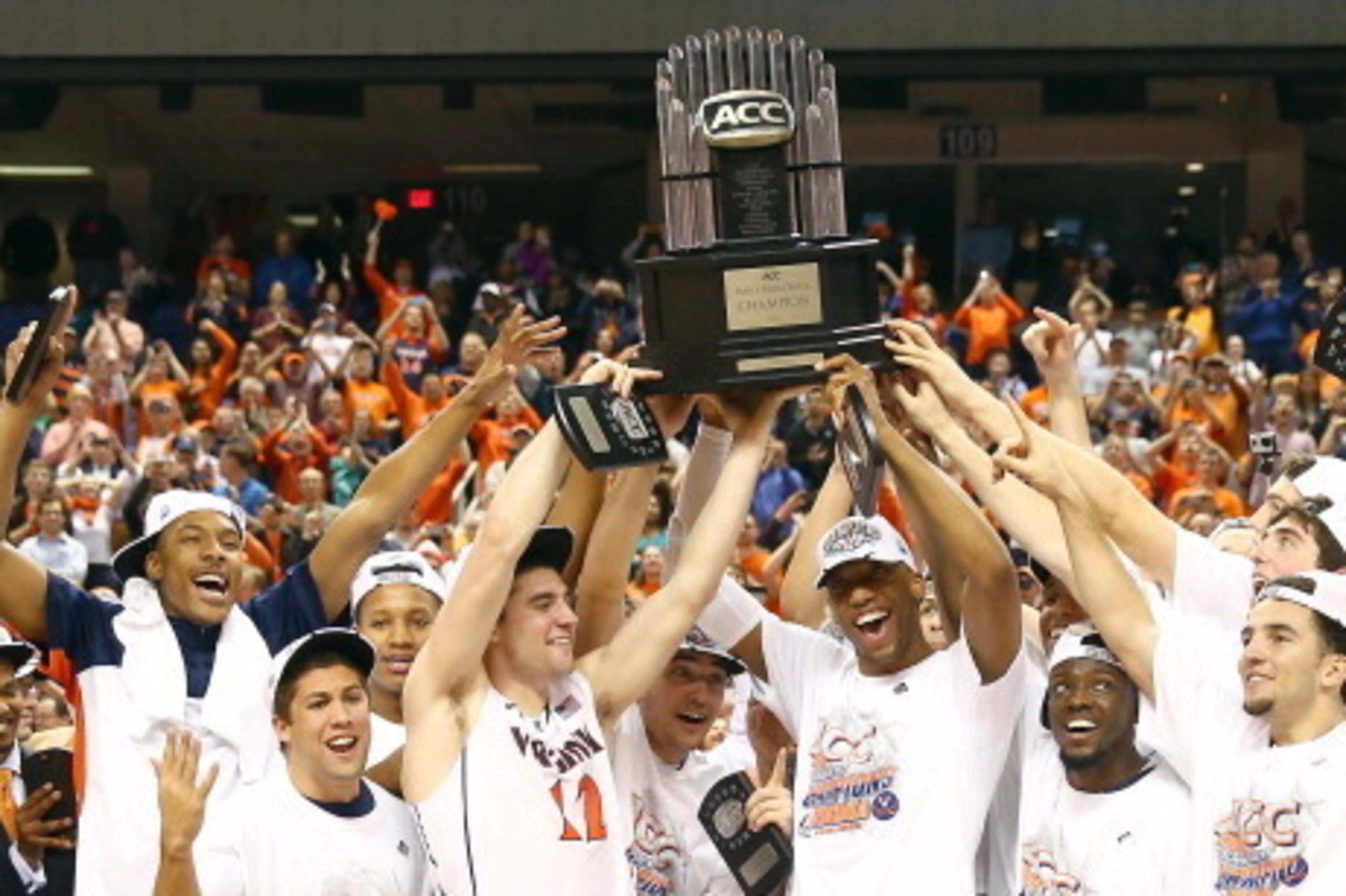 The Virginia Cavaliers after last season's ACC championship victory over Duke The Virginia Cavaliers after last season's ACC championship victory over Duke