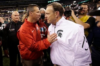 Urban Meyer, left, and Mark Dantonio build perennial conference contenders.
