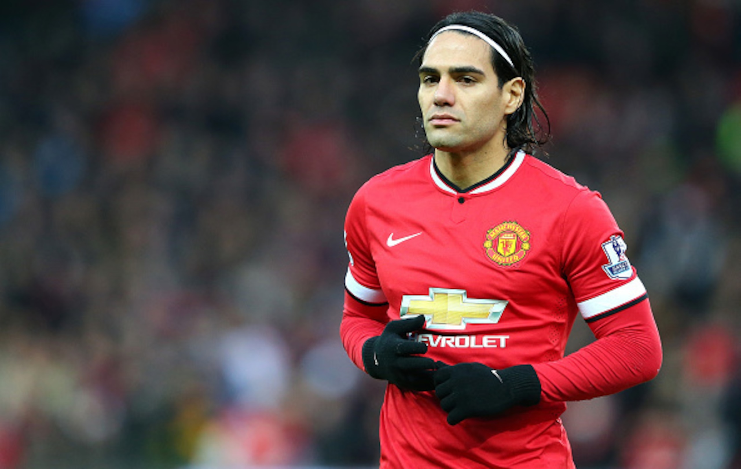 Falcao, on loan at Manchester United. Falcao, on loan at Manchester United.