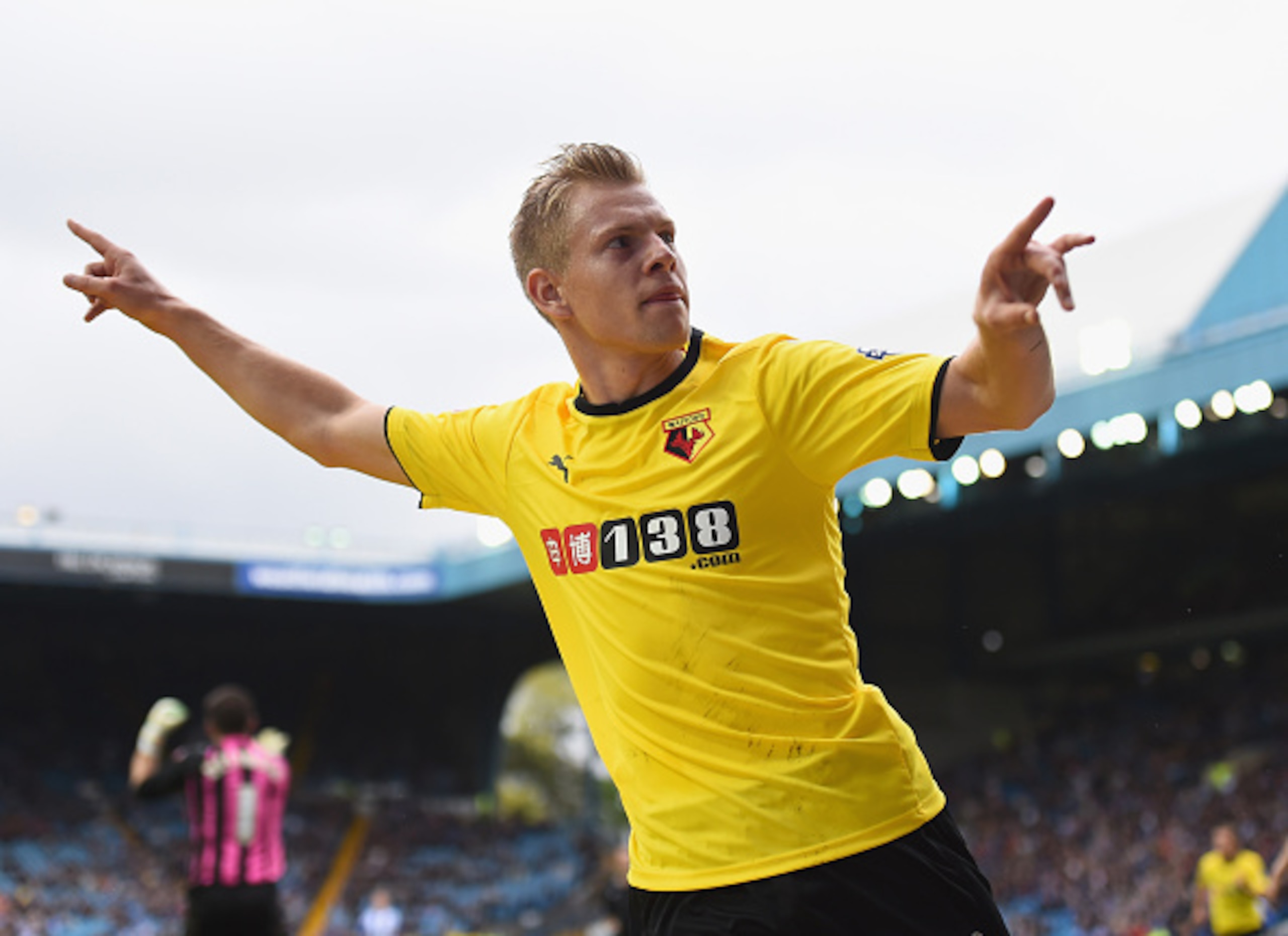 Matej Vydra, on loan with Watford. Matej Vydra, on loan with Watford.