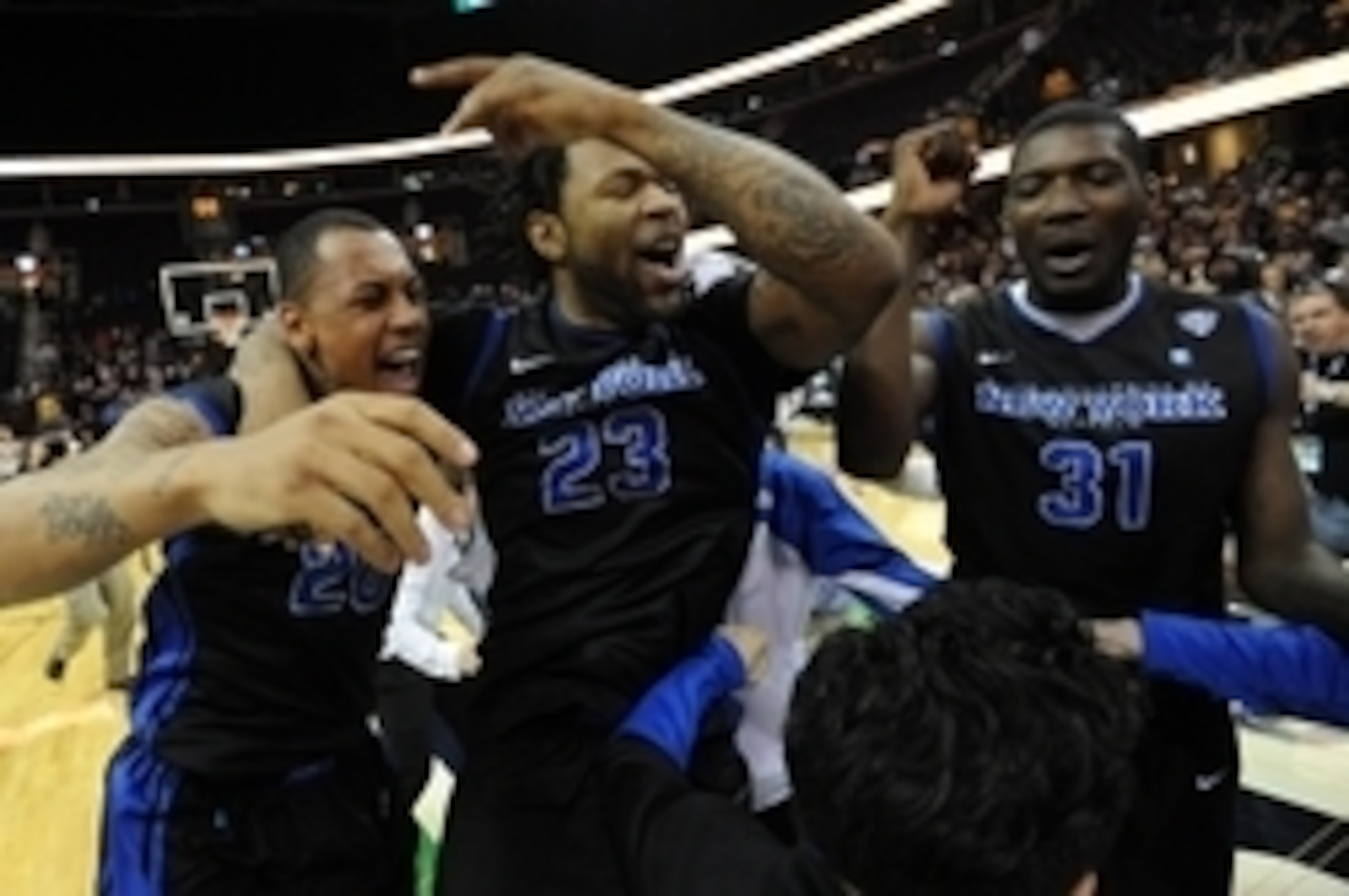 Buffalo celebrates its first tournament bid in school history.