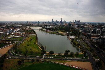 The Albert Park Circuit in Melbourne, Australia.