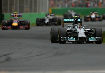 Nico Rosberg pulls away at the 2014 Australian Grand Prix.