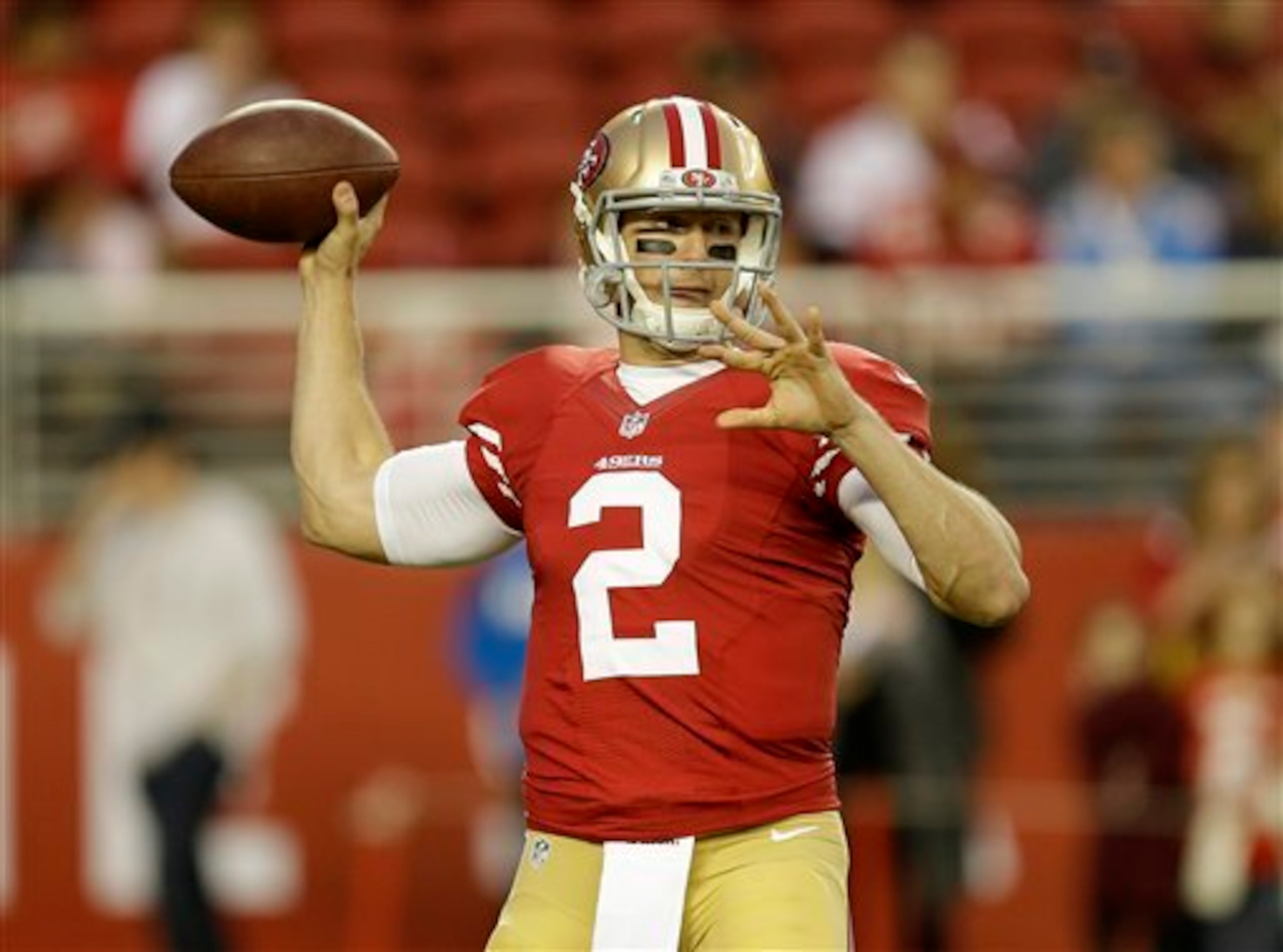 Quarterback Blaine Gabbert returns to the 49ers on a two-year deal. Quarterback Blaine Gabbert returns to the 49ers on a two-year deal.
