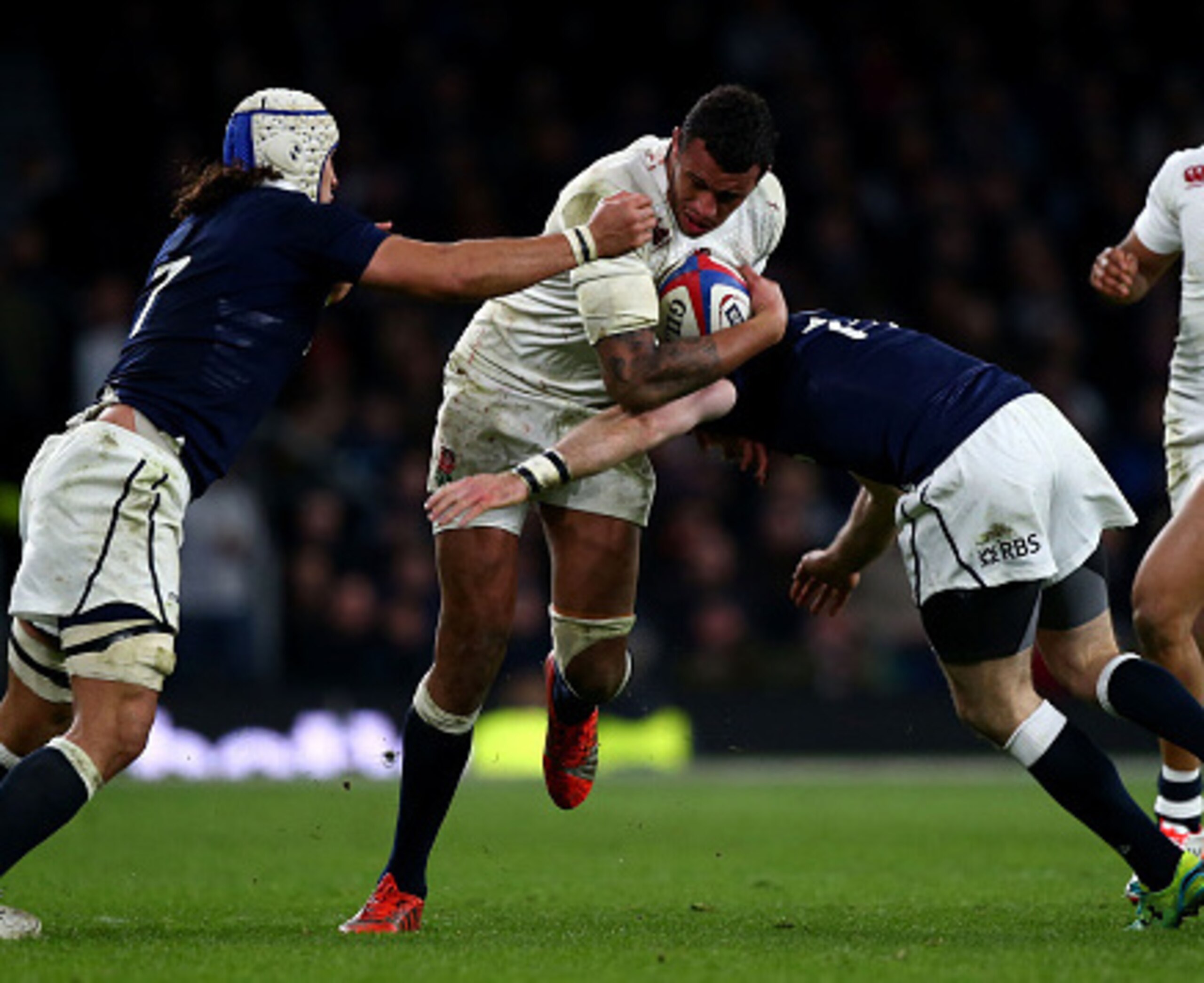 Courtney Lawes on the charge Courtney Lawes on the charge