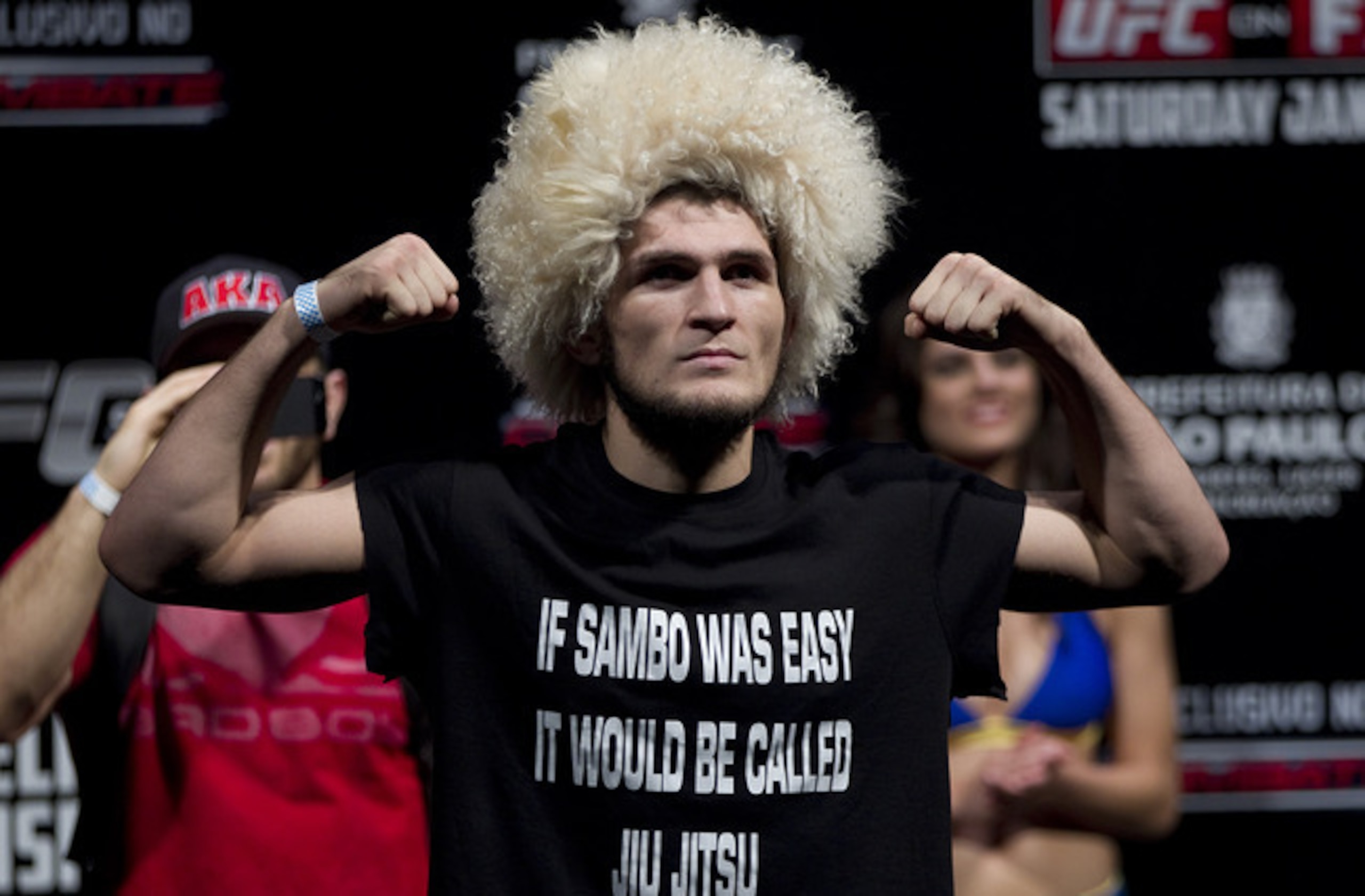 Khabib Nurmagomedov is emerging as a character in the lightweight division Khabib Nurmagomedov is emerging as a character in the lightweight division