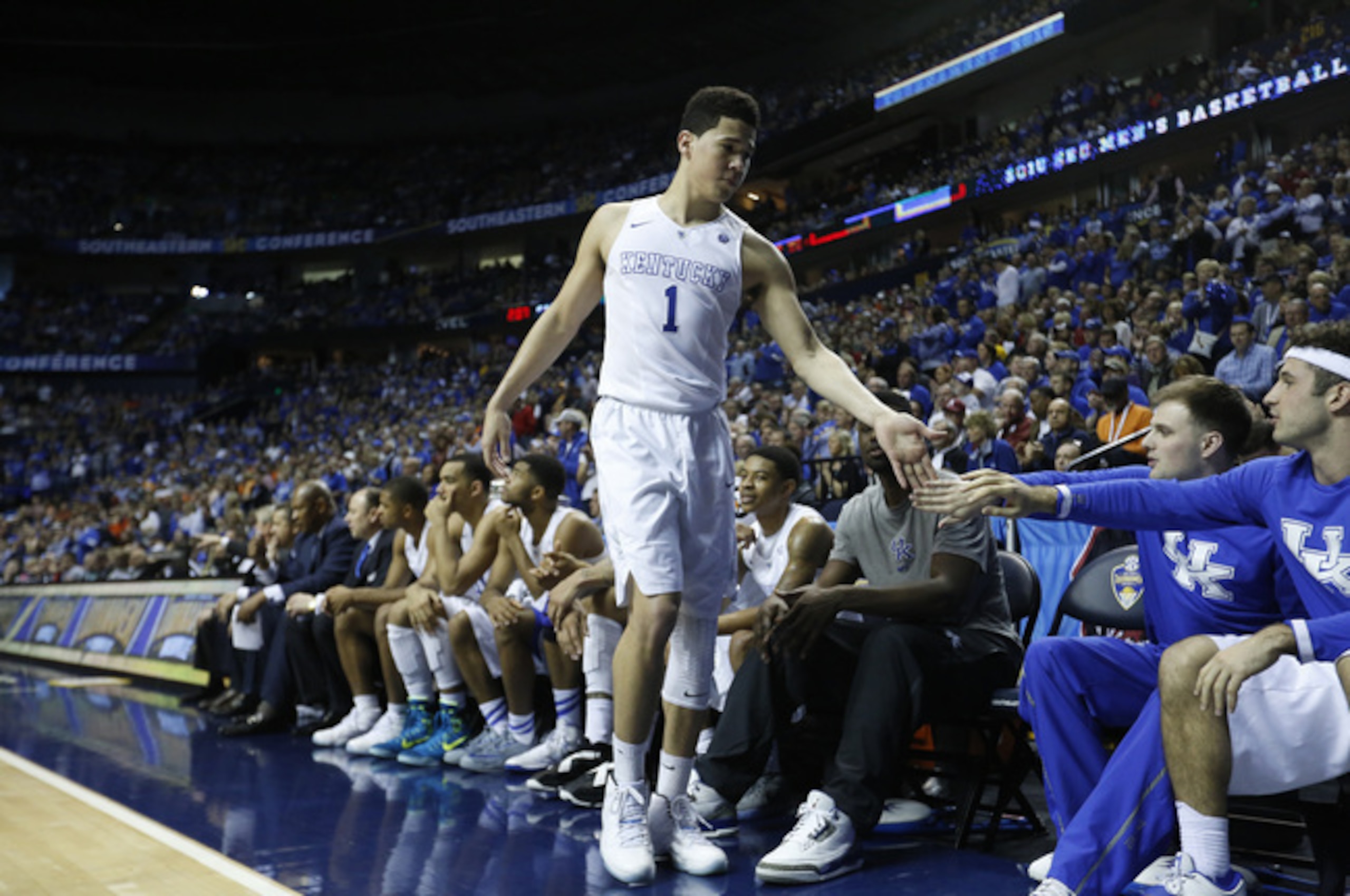 Kentucky's Devin Booker has earned respect from teammates and opponents alike for his stellar play this season. Kentucky's Devin Booker has earned respect from teammates and opponents alike for his stellar play this season.