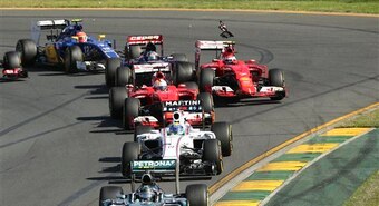 Raikkonen suffered damage at Turn 1.