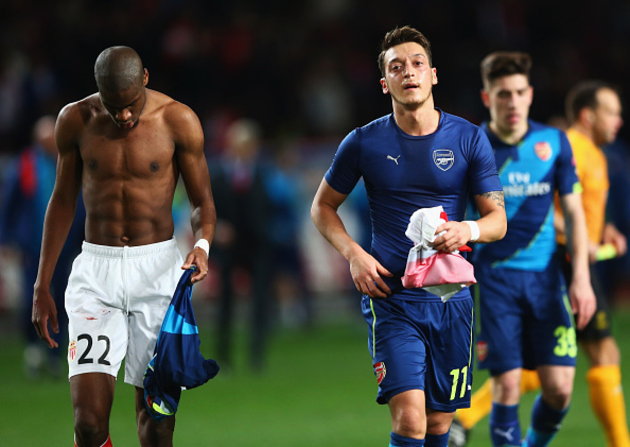 Ozil was also criticised for swapping shirts at the break.