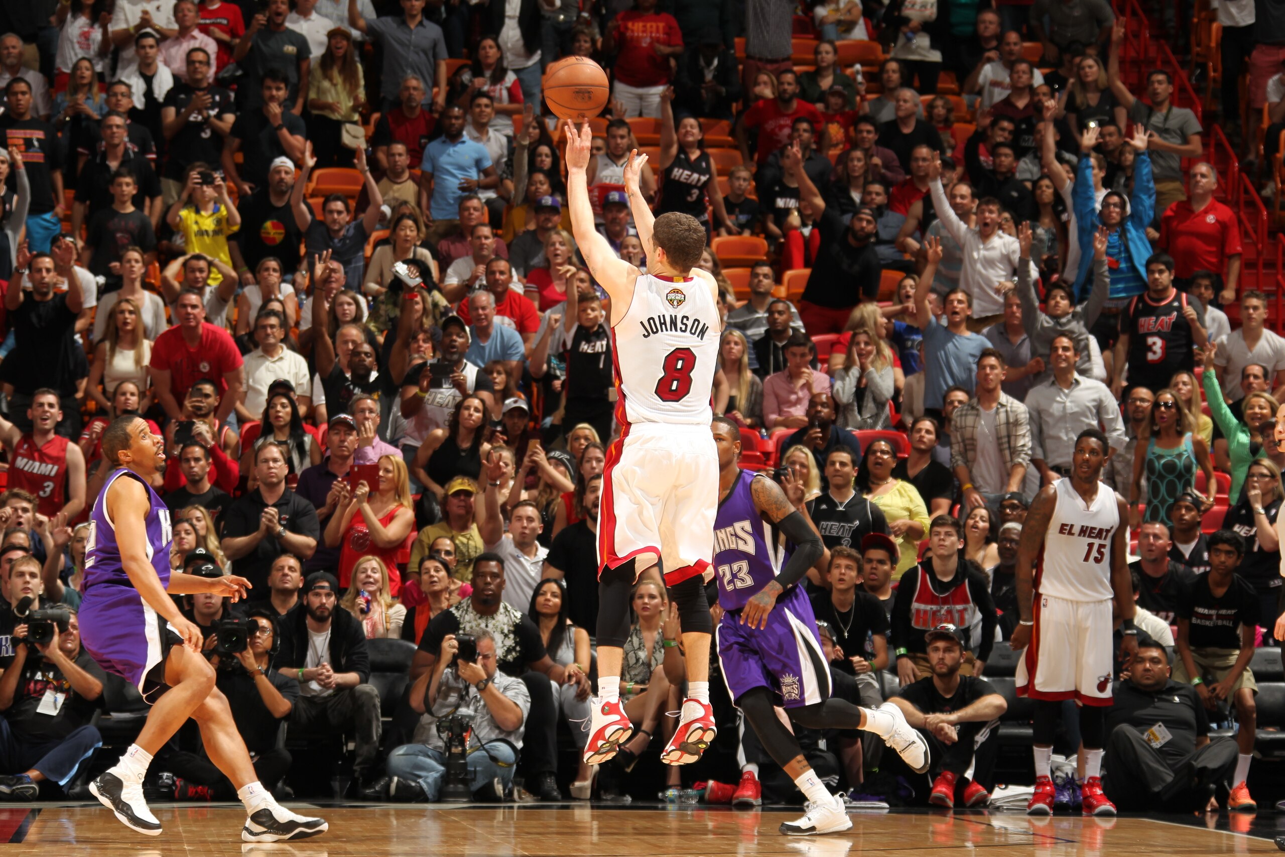 Johnson has been the Heat's best three-point shooter.