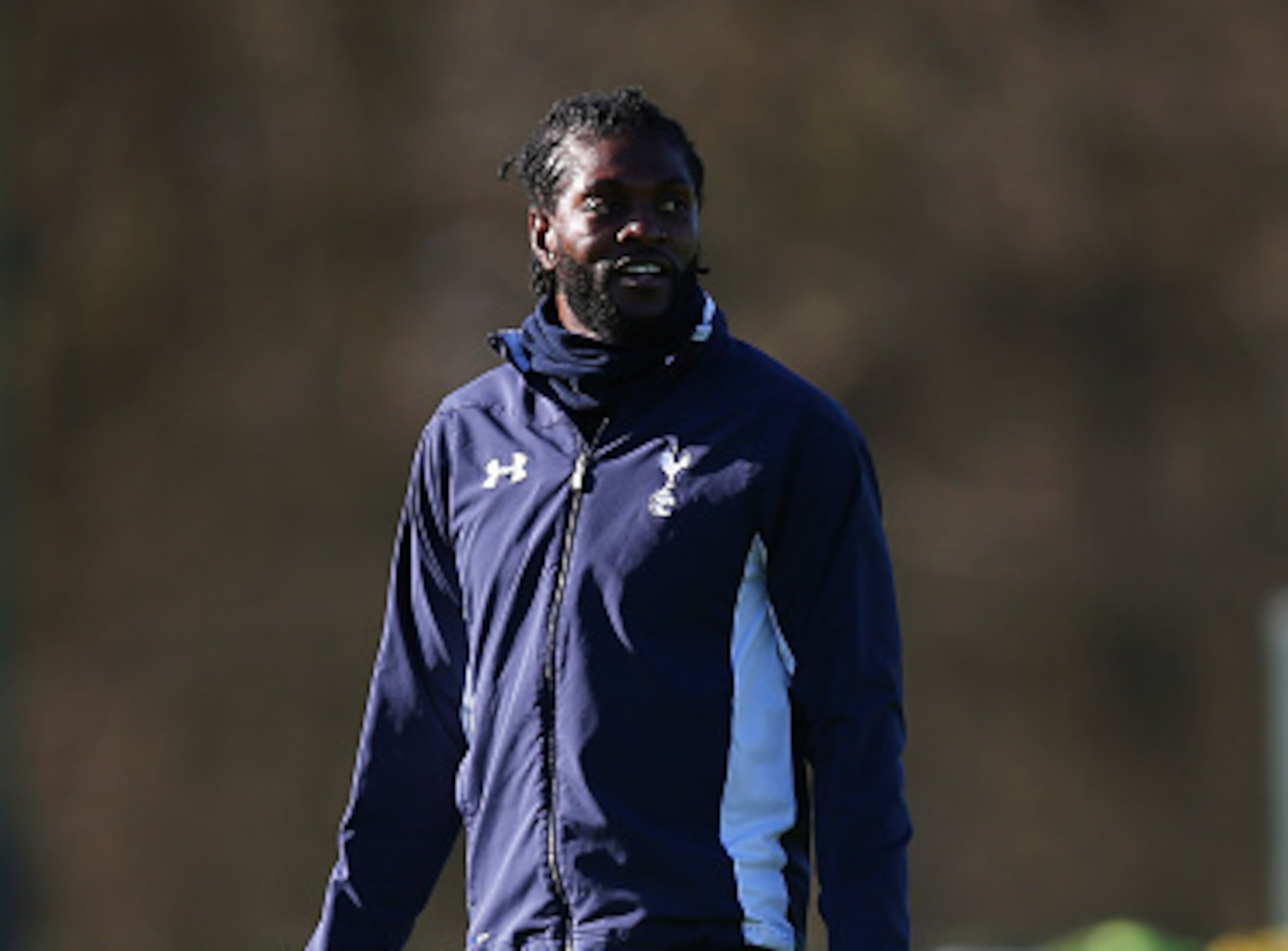 Training was about the extent of Emmanuel Adebayor's playing time prior to last weekend's substitute appearance at Manchester United. Training was about the extent of Emmanuel Adebayor's playing time prior to last weekend's substitute appearance at Manchester United.