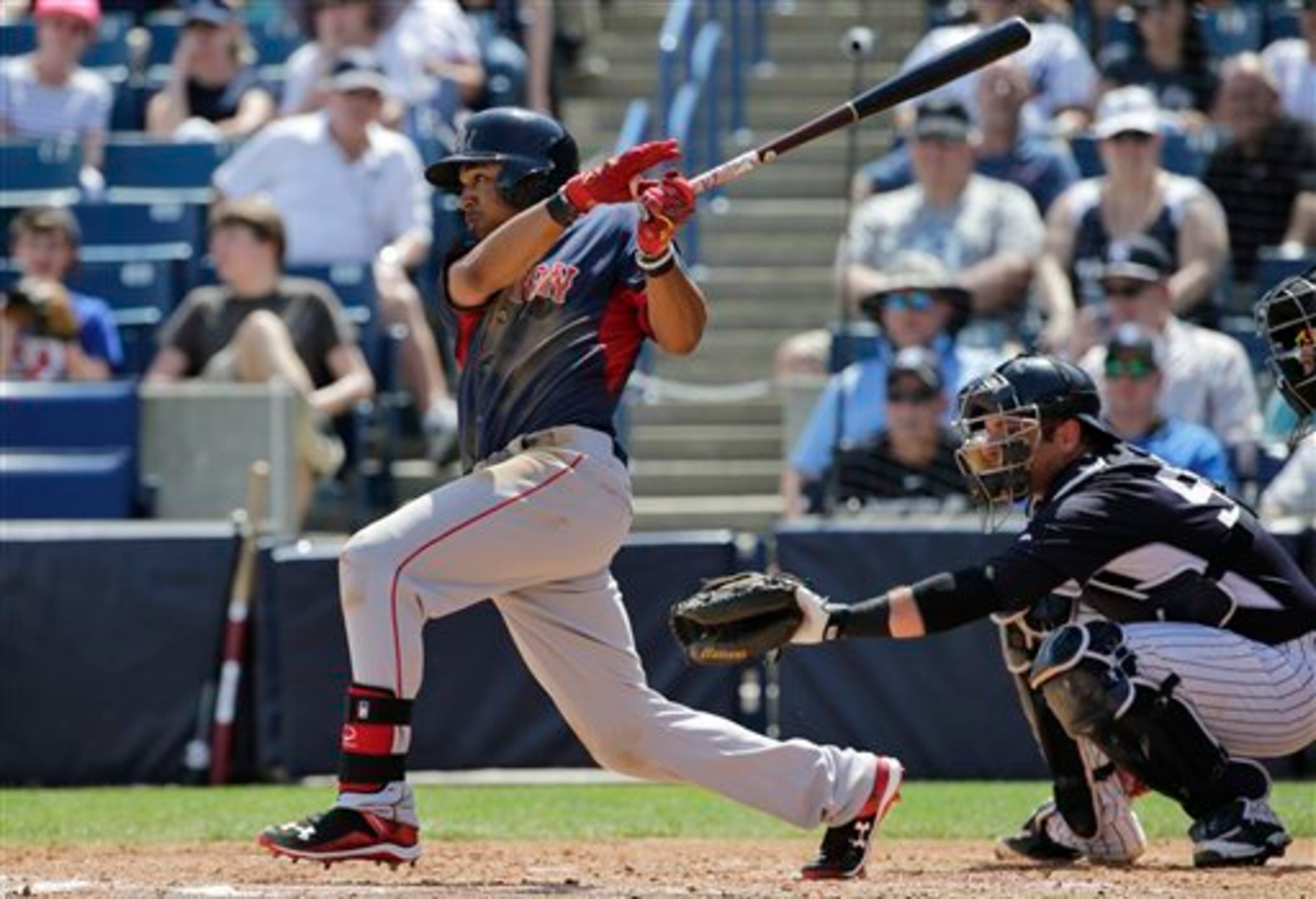 Mookie Betts is making the most of his spring training audition. Mookie Betts is making the most of his spring training audition.