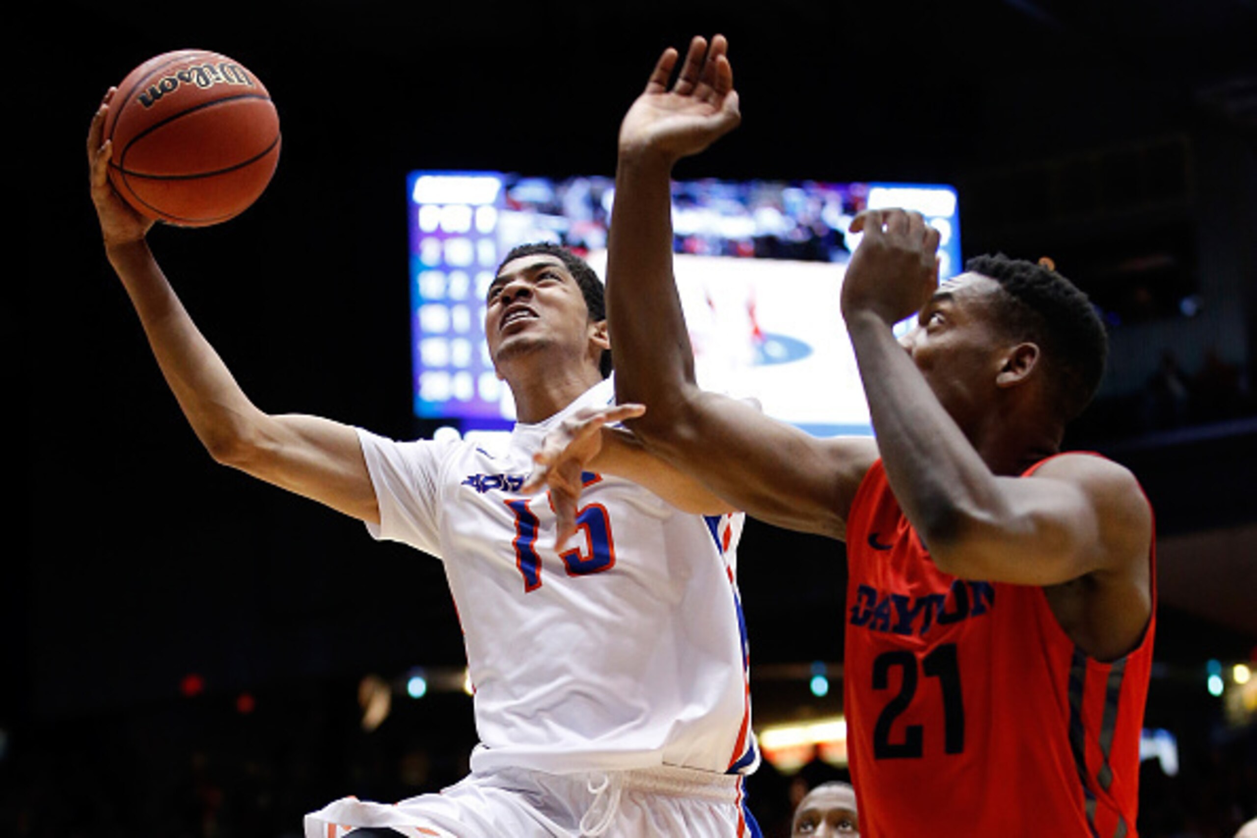 Dayton was supposed to have a home-court advantage but struggled to keep up with Boise State all night.