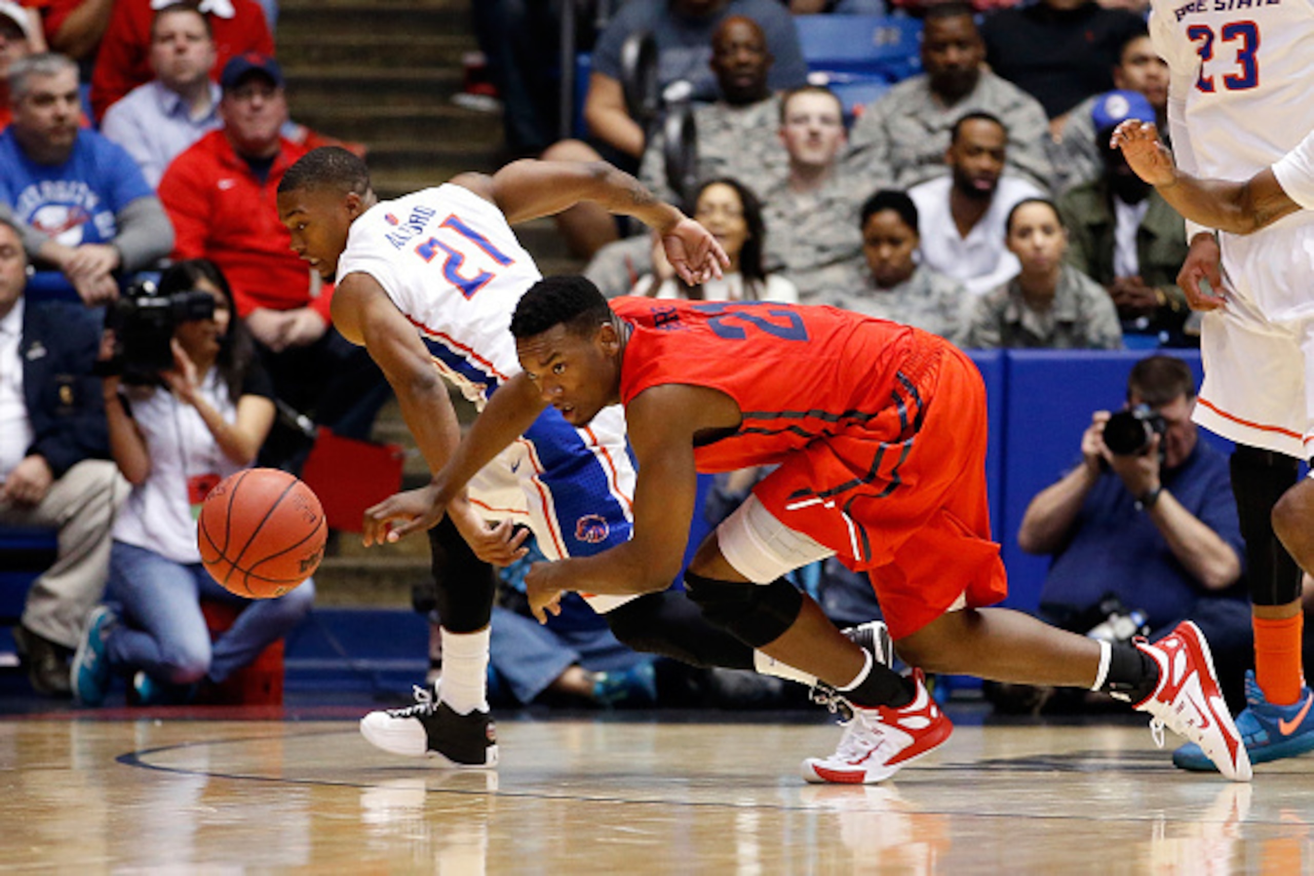 Dyshawn Pierre was willing to do anything to grab a loose ball, including, well, losing his pants.