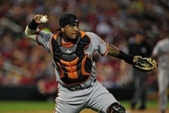 Hector Sanchez is competing with Andrew Susac for the backup catcher job.