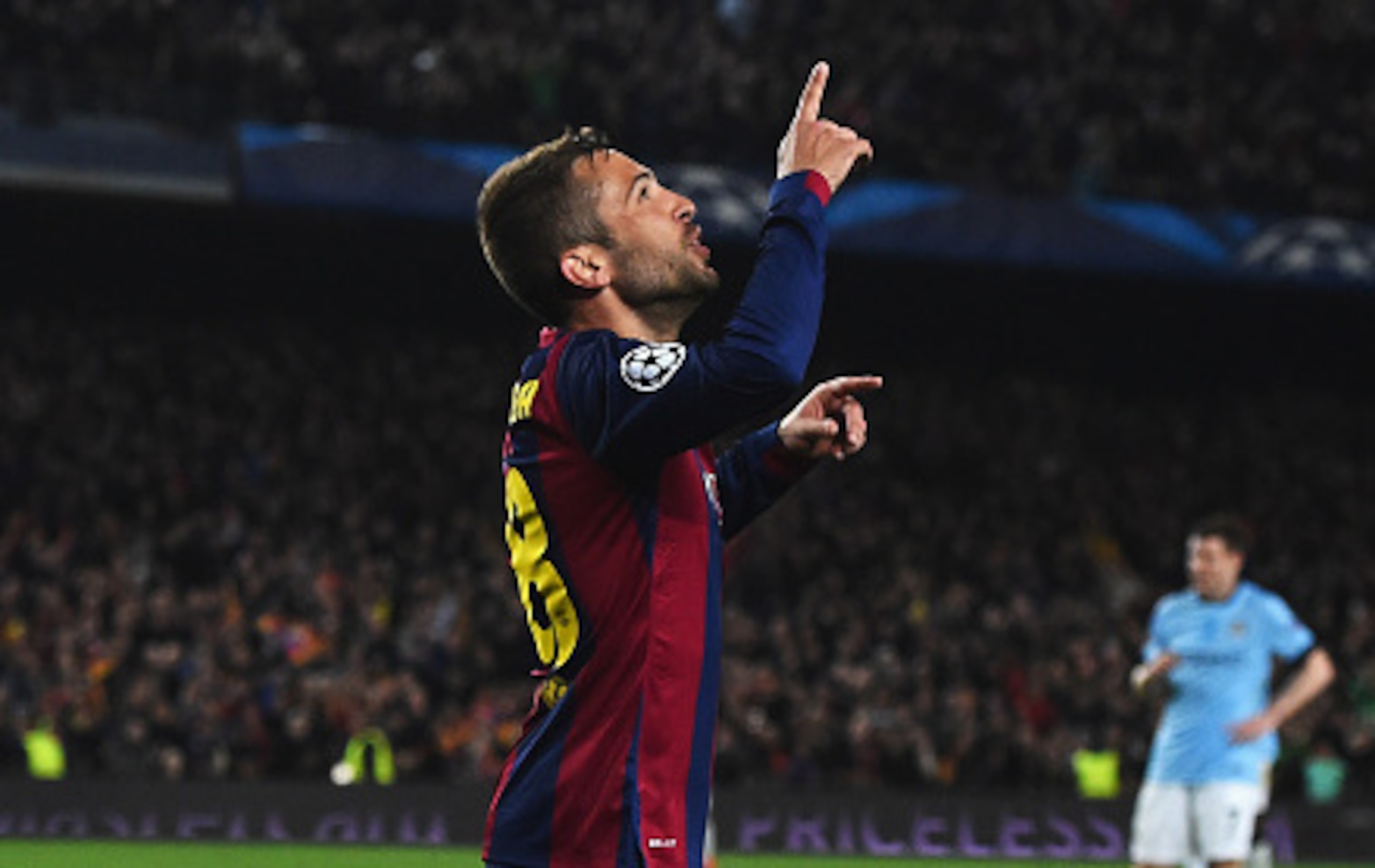 The only way is up for Jordi Alba.