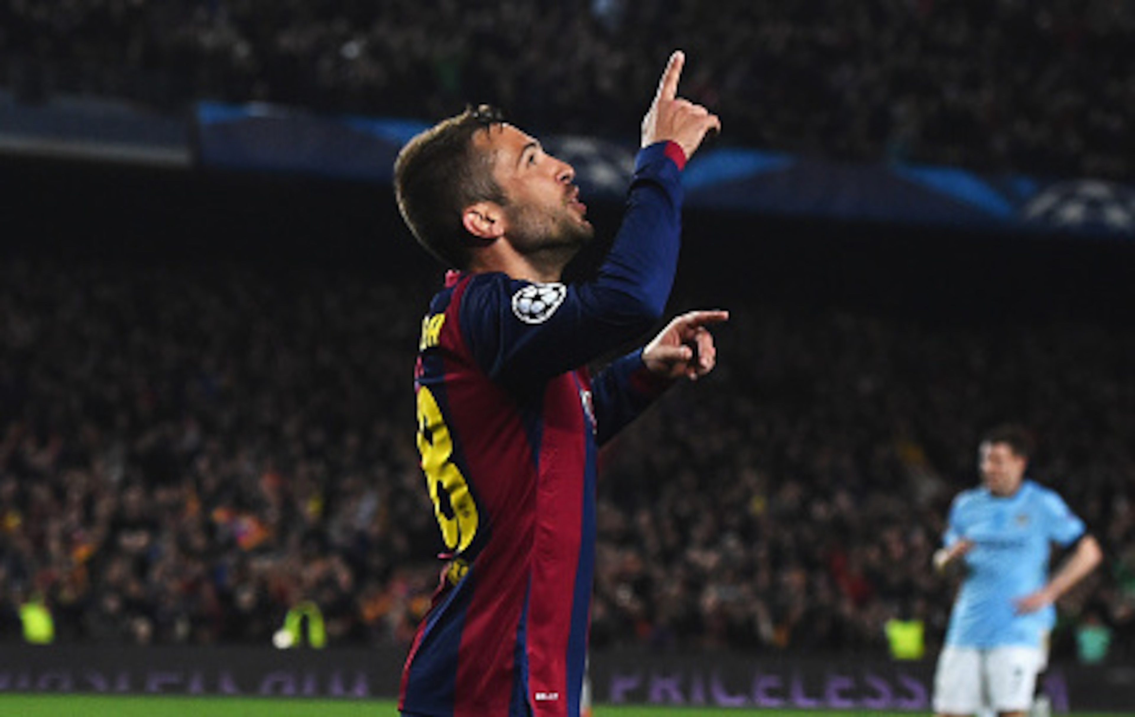 The only way is up for Jordi Alba.